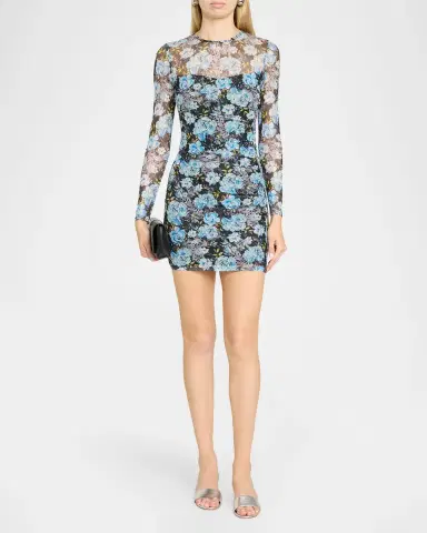 Generation Love Agnese Floral Mesh Mini Dress | Thumbnail 2 Generation Love Agnese Floral Mesh Mini Dress | Thumbnail 2