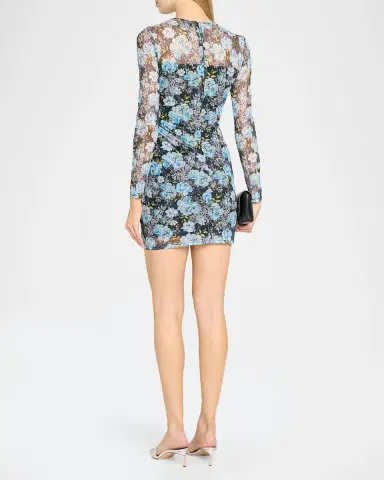 Generation Love Agnese Floral Mesh Mini Dress | Thumbnail 3 Generation Love Agnese Floral Mesh Mini Dress | Thumbnail 3