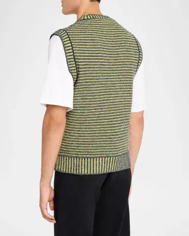 Marni Men's Eyelet-Trim Sweater Vest | Thumbnail 3 Marni Men's Eyelet-Trim Sweater Vest | Thumbnail 3