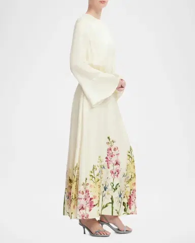 LEO LIN Kinsley Bell-Sleeve Floral Maxi Dress | Thumbnail 6 LEO LIN Kinsley Bell-Sleeve Floral Maxi Dress | Thumbnail 6