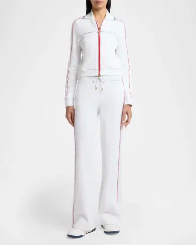 Casablanca Textured Pique Embroidered Track Jacket | Thumbnail 2 Casablanca Textured Pique Embroidered Track Jacket | Thumbnail 2