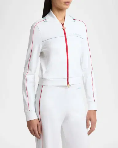 Casablanca Textured Pique Embroidered Track Jacket | Thumbnail 4 Casablanca Textured Pique Embroidered Track Jacket | Thumbnail 4