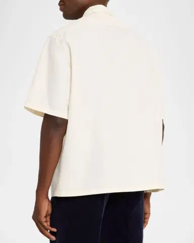 Jil Sander Men 's Water-Repellent Short-Sleeve Shirt | Thumbnail 3 Jil Sander Men 's Water-Repellent Short-Sleeve Shirt | Thumbnail 3