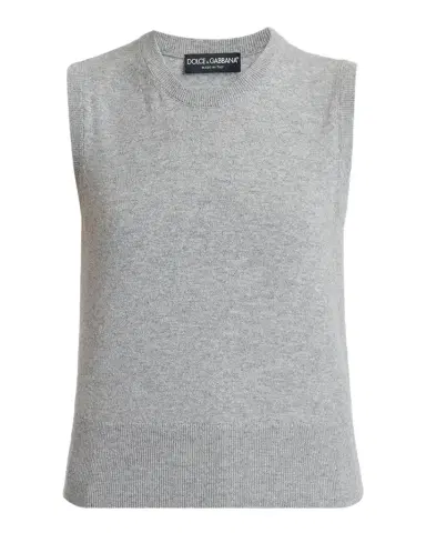 Dolce & Gabbana Cashmere Sleeveless Crewneck Sweater | Thumbnail 1 Dolce & Gabbana Cashmere Sleeveless Crewneck Sweater | Thumbnail 1