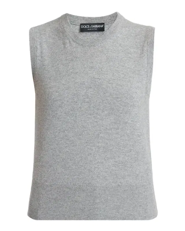Cashmere Sleeveless Crewneck Sweater Cashmere Sleeveless Crewneck Sweater