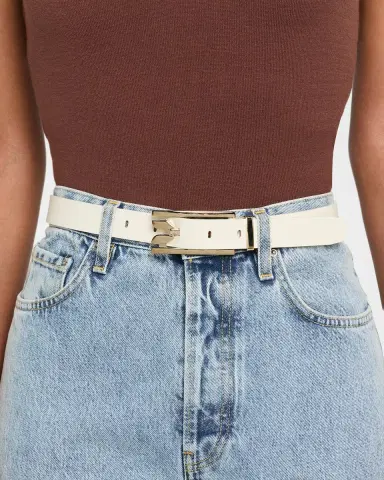 Victoria Beckham Dorian Pin-Buckle Belt in Shiny Leather | Thumbnail 2 Victoria Beckham Dorian Pin-Buckle Belt in Shiny Leather | Thumbnail 2