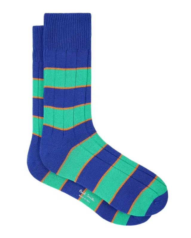 Men's Kennedy Contrast-Stripe Crew Socks Men's Kennedy Contrast-Stripe Crew Socks