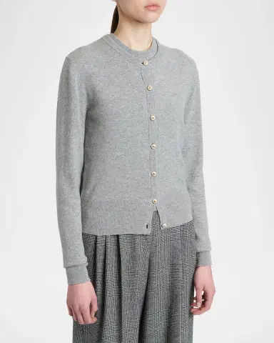 Dolce & Gabbana Pearly Button Cashmere Crewneck Cardigan | Thumbnail 4 Dolce & Gabbana Pearly Button Cashmere Crewneck Cardigan | Thumbnail 4