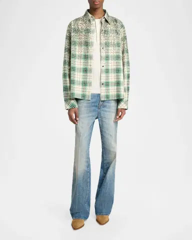 Amiri Men's MA Fit Faded Denim Jeans | Thumbnail 2 Amiri Men's MA Fit Faded Denim Jeans | Thumbnail 2
