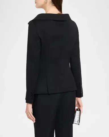 McQueen Off-The-Shoulder Single-Breasted Jacket | Thumbnail 3 McQueen Off-The-Shoulder Single-Breasted Jacket | Thumbnail 3