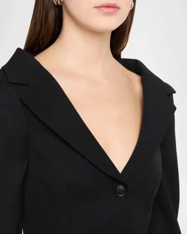 McQueen Off-The-Shoulder Single-Breasted Jacket | Thumbnail 5 McQueen Off-The-Shoulder Single-Breasted Jacket | Thumbnail 5