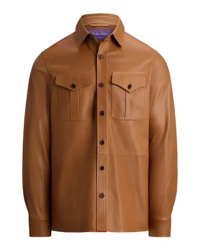 Men's Plonge Leather Overshirt Men's Plonge Leather Overshirt