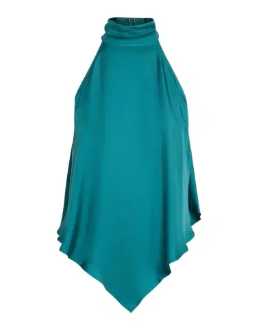 LAPOINTE Lightweight Silk Pointed Halter Top | Thumbnail 1 LAPOINTE Lightweight Silk Pointed Halter Top | Thumbnail 1