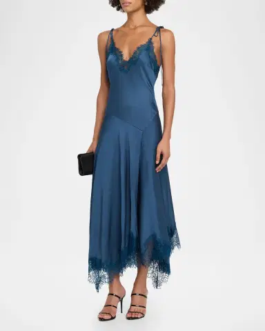 A.L.C. Aleena Satin Lace Maxi Dress | Thumbnail 4 A.L.C. Aleena Satin Lace Maxi Dress | Thumbnail 4