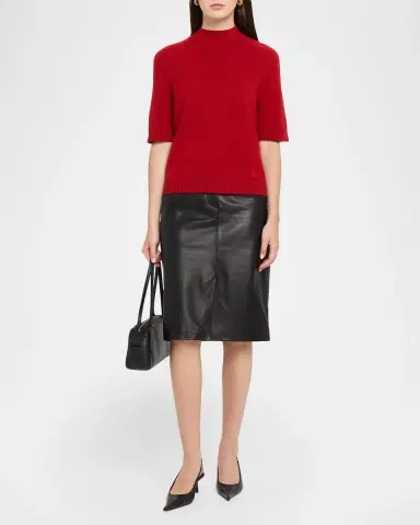 Loulou De Saison Ruth Rib-Knit Cashmere Top | Thumbnail 2 Loulou De Saison Ruth Rib-Knit Cashmere Top | Thumbnail 2