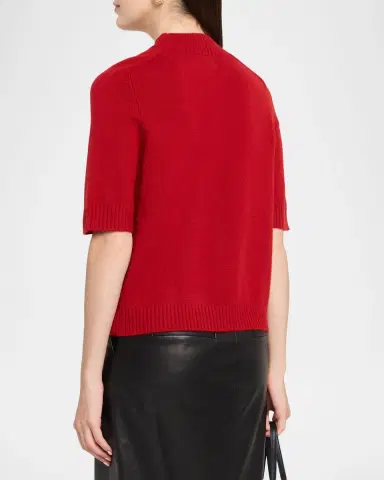 Loulou De Saison Ruth Rib-Knit Cashmere Top | Thumbnail 3 Loulou De Saison Ruth Rib-Knit Cashmere Top | Thumbnail 3