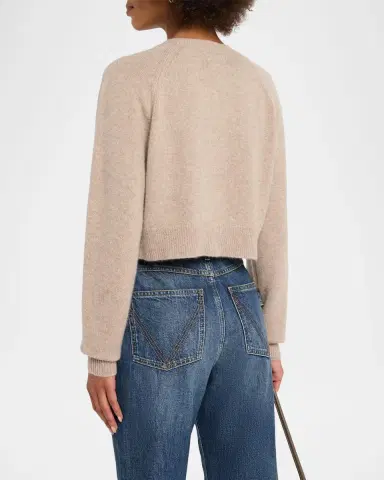 Loulou De Saison Heike Cashmere Crop Cardigan | Thumbnail 3 Loulou De Saison Heike Cashmere Crop Cardigan | Thumbnail 3