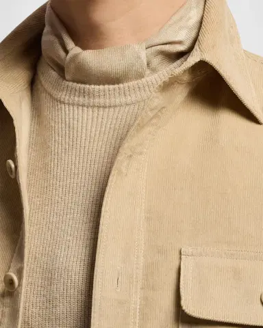 Ralph Lauren Men's Plaid Cashmere-Silk Neckerchief | Thumbnail 3 Ralph Lauren Men's Plaid Cashmere-Silk Neckerchief | Thumbnail 3