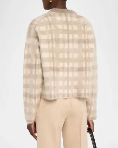 Lafayette 148 New York Glen Plaid Jacquard Brushed Cashmere Sweater | Thumbnail 3 Lafayette 148 New York Glen Plaid Jacquard Brushed Cashmere Sweater | Thumbnail 3