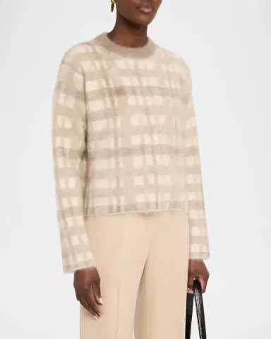 Lafayette 148 New York Glen Plaid Jacquard Brushed Cashmere Sweater | Thumbnail 4 Lafayette 148 New York Glen Plaid Jacquard Brushed Cashmere Sweater | Thumbnail 4