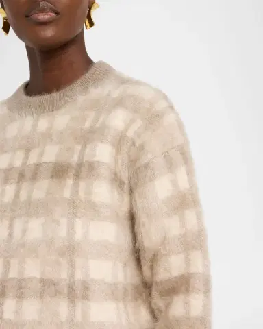 Lafayette 148 New York Glen Plaid Jacquard Brushed Cashmere Sweater | Thumbnail 5 Lafayette 148 New York Glen Plaid Jacquard Brushed Cashmere Sweater | Thumbnail 5