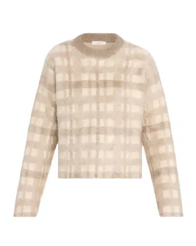 Lafayette 148 New York Glen Plaid Jacquard Brushed Cashmere Sweater | Thumbnail 1 Lafayette 148 New York Glen Plaid Jacquard Brushed Cashmere Sweater | Thumbnail 1