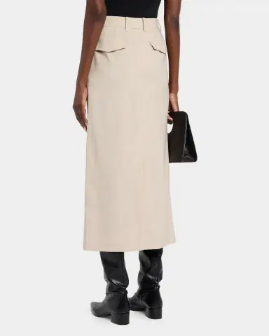 Lafayette 148 New York Stretch Wool Column Trouser Midi Skirt | Thumbnail 3 Lafayette 148 New York Stretch Wool Column Trouser Midi Skirt | Thumbnail 3