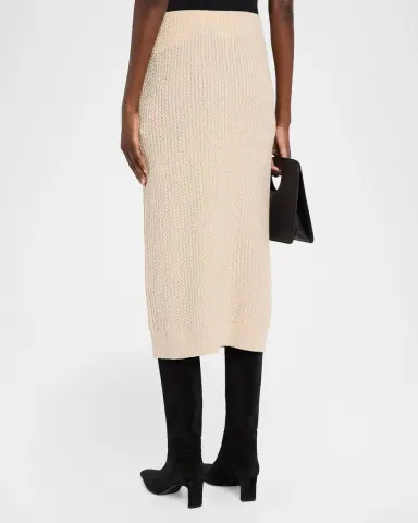 Lafayette 148 New York Cable-Knit Cashmere Midi Skirt | Thumbnail 3 Lafayette 148 New York Cable-Knit Cashmere Midi Skirt | Thumbnail 3