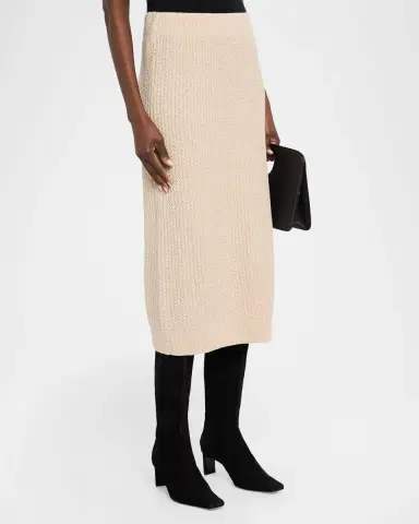 Lafayette 148 New York Cable-Knit Cashmere Midi Skirt | Thumbnail 4 Lafayette 148 New York Cable-Knit Cashmere Midi Skirt | Thumbnail 4