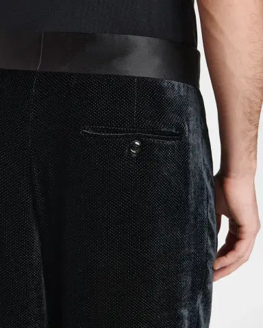 Giorgio Armani Men's Dot-Effect Tapered Pants | Thumbnail 5 Giorgio Armani Men's Dot-Effect Tapered Pants | Thumbnail 5
