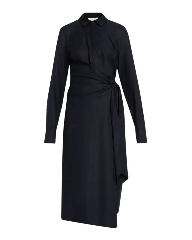 Wool Wrap Midi Shirtdress Wool Wrap Midi Shirtdress
