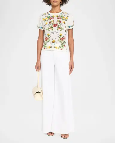 ALICE + OLIVIA Cindy Embellished Crop Top | Thumbnail 2 ALICE + OLIVIA Cindy Embellished Crop Top | Thumbnail 2