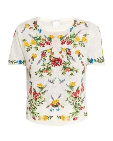 ALICE + OLIVIA Cindy Embellished Crop Top | Thumbnail 1 ALICE + OLIVIA Cindy Embellished Crop Top | Thumbnail 1