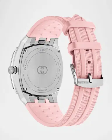 Gucci 25H Pink Rubber Strap Date Watch, 36mm | Thumbnail 2 Gucci 25H Pink Rubber Strap Date Watch, 36mm | Thumbnail 2