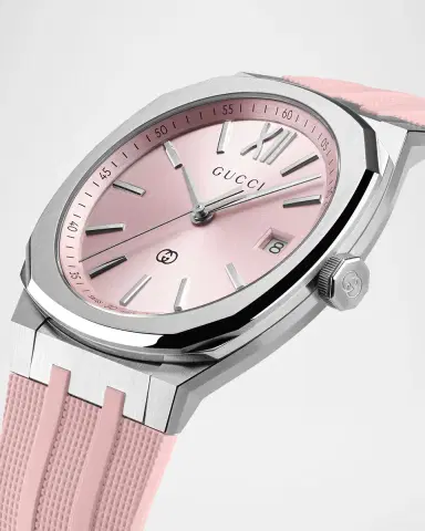 Gucci 25H Pink Rubber Strap Date Watch, 36mm | Thumbnail 3 Gucci 25H Pink Rubber Strap Date Watch, 36mm | Thumbnail 3