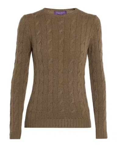 Ralph Lauren Collection Cable-Knit Stretch Silk Sweater | Thumbnail 1 Ralph Lauren Collection Cable-Knit Stretch Silk Sweater | Thumbnail 1