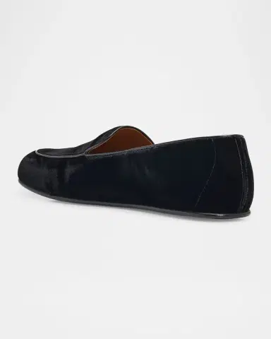 TOM FORD Boutique Men's Leo Leather-Trim Velvet Smoking Slippers | Thumbnail 2 TOM FORD Boutique Men's Leo Leather-Trim Velvet Smoking Slippers | Thumbnail 2