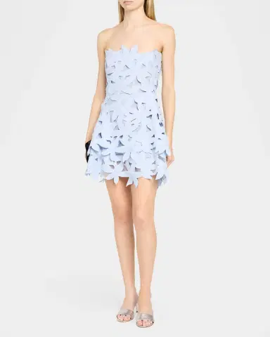Simkhai Miri Floral Embroidered Mini Dress | Thumbnail 4 Simkhai Miri Floral Embroidered Mini Dress | Thumbnail 4
