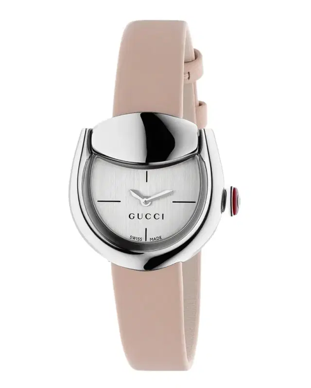 Horsebit Beige Pink Leather Strap Watch, 27x23mm Horsebit Beige Pink Leather Strap Watch, 27x23mm