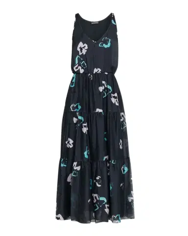 Emporio Armani Sleeveless Tiered Floral-Print Maxi Dress | Thumbnail 1 Emporio Armani Sleeveless Tiered Floral-Print Maxi Dress | Thumbnail 1