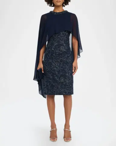 Rickie Freeman for Teri Jon Beaded Chiffon & Embroidered Lace Dress | Thumbnail 2 Rickie Freeman for Teri Jon Beaded Chiffon & Embroidered Lace Dress | Thumbnail 2