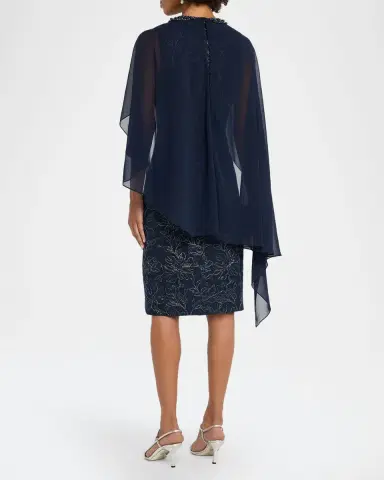 Rickie Freeman for Teri Jon Beaded Chiffon & Embroidered Lace Dress | Thumbnail 3 Rickie Freeman for Teri Jon Beaded Chiffon & Embroidered Lace Dress | Thumbnail 3