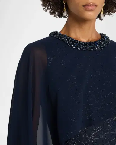 Rickie Freeman for Teri Jon Beaded Chiffon & Embroidered Lace Dress | Thumbnail 5 Rickie Freeman for Teri Jon Beaded Chiffon & Embroidered Lace Dress | Thumbnail 5