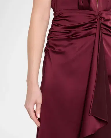 Ramy Brook Catrin Draped Deep V-Neck Gown | Thumbnail 5 Ramy Brook Catrin Draped Deep V-Neck Gown | Thumbnail 5