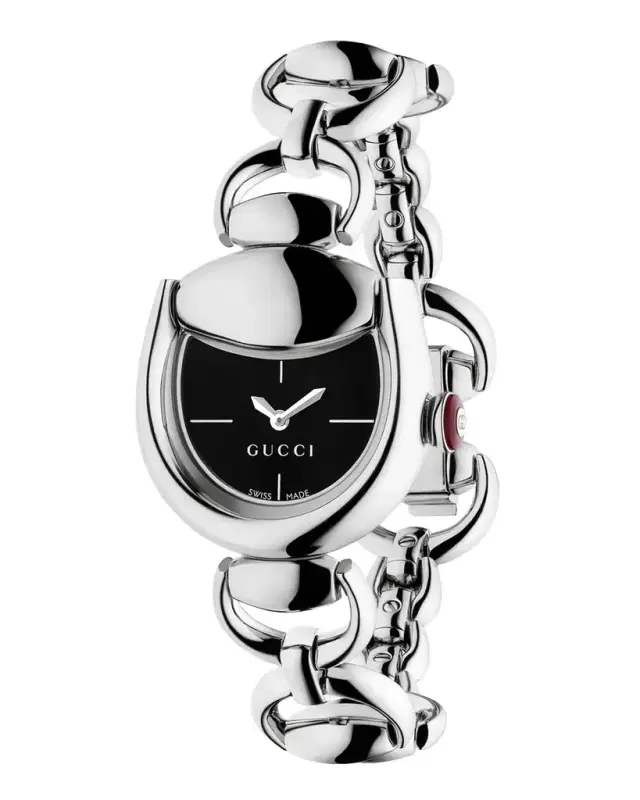 Horsebit Black Dial Bracelet Strap Watch, 27x23mm Horsebit Black Dial Bracelet Strap Watch, 27x23mm