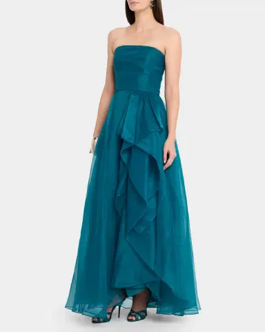 Theia Teresa Draped Strapless Gown | Thumbnail 2 Theia Teresa Draped Strapless Gown | Thumbnail 2