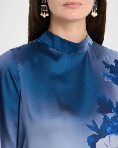 Rickie Freeman for Teri Jon Floral-Print Twill Midi Dress | Thumbnail 5 Rickie Freeman for Teri Jon Floral-Print Twill Midi Dress | Thumbnail 5