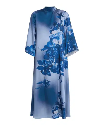 Rickie Freeman for Teri Jon Floral-Print Twill Midi Dress | Thumbnail 1 Rickie Freeman for Teri Jon Floral-Print Twill Midi Dress | Thumbnail 1