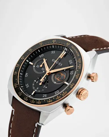 Gucci Interlocking Leather-Strap Watch, 41mm | Thumbnail 4 Gucci Interlocking Leather-Strap Watch, 41mm | Thumbnail 4