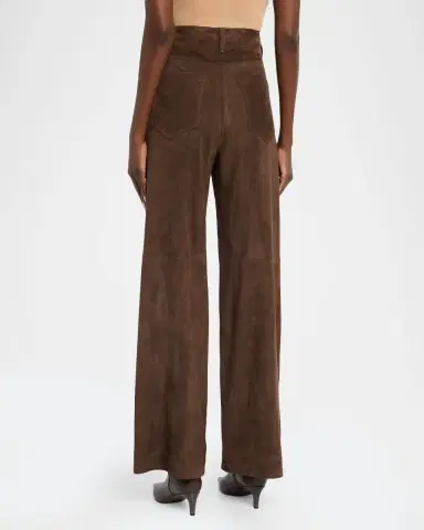 Brunello Cucinelli Suede Relaxed Straight-Leg Pants | Thumbnail 3 Brunello Cucinelli Suede Relaxed Straight-Leg Pants | Thumbnail 3